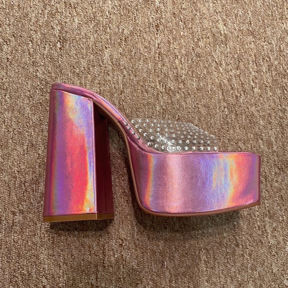 Steve Madden Ruby Iridescent Platform Heel - 9 - image 1